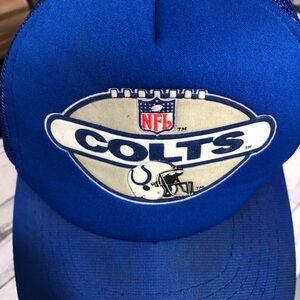 Indianapolis Colts NFL Blue Mesh Trucker Hat 1984 Vintage Rare